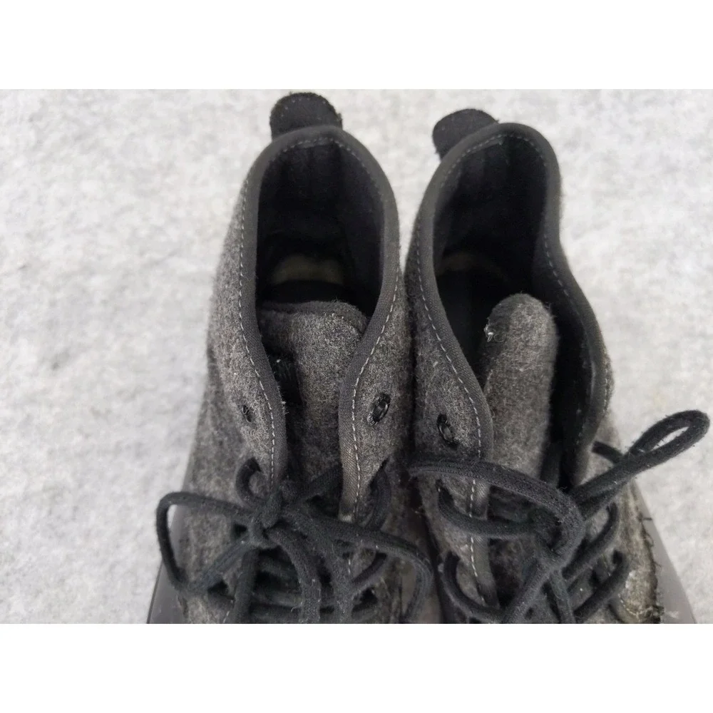 Sperry‎ Duck Boots Mens 8.5 Black Charcoal Wool Blend Lace Up Boots